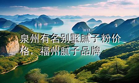 泉州有名別墅膩子粉價格，福州膩子品牌