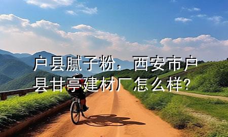 戶縣膩子粉，西安市戶縣甘亭建材廠怎么樣?