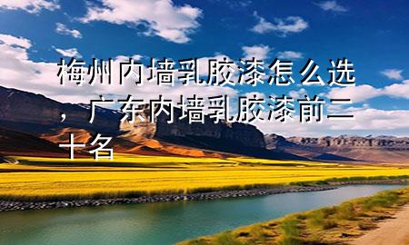 梅州內(nèi)墻乳膠漆怎么選，廣東內(nèi)墻乳膠漆前二十名