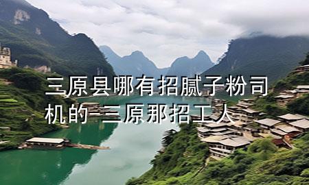 三原縣哪有招膩?zhàn)臃鬯緳C(jī)的-三原那招工人