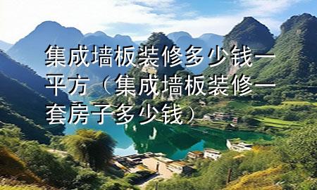 集成墻板裝修多少錢一平方（集成墻板裝修一套房子多少錢）