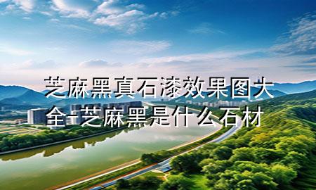 芝麻黑真石漆效果圖大全-芝麻黑是什么石材