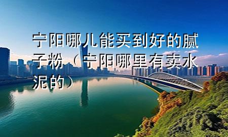 寧陽(yáng)哪兒能買(mǎi)到好的膩?zhàn)臃郏▽庩?yáng)哪里有賣(mài)水泥的）