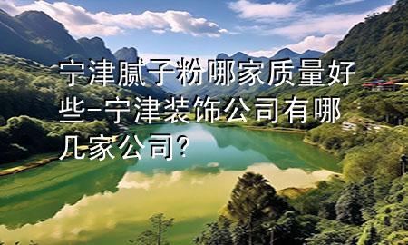 寧津膩子粉哪家質(zhì)量好些-寧津裝飾公司有哪幾家公司?