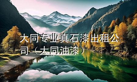 大同專業(yè)真石漆出租公司（大同油漆）