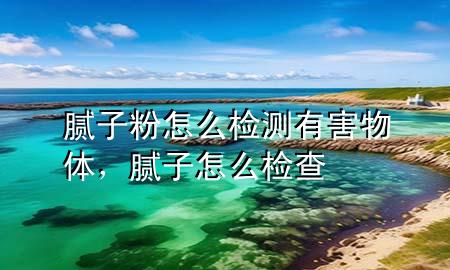 膩子粉怎么檢測有害物體，膩子怎么檢查