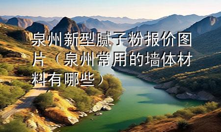 泉州新型膩子粉報價圖片（泉州常用的墻體材料有哪些）