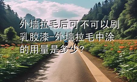 外墻拉毛后可不可以刷乳膠漆-外墻拉毛中涂的用量是多少?