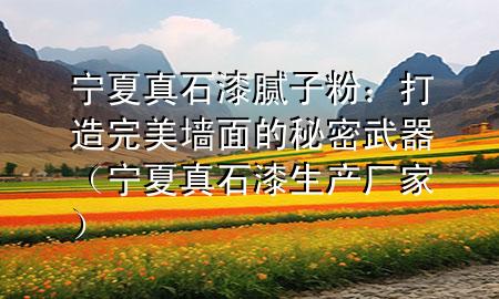 寧夏真石漆膩子粉：打造完美墻面的秘密武器（寧夏真石漆生產廠家）