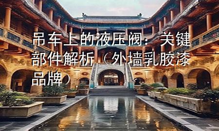 吊車上的液壓閥：關(guān)鍵部件解析（外墻乳膠漆品牌）