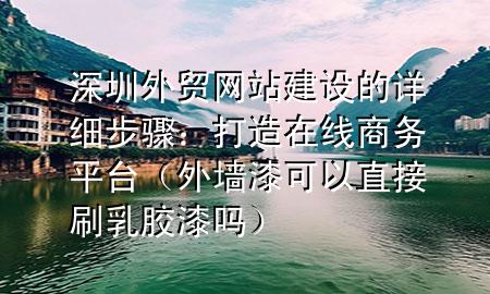 深圳外貿網(wǎng)站建設的詳細步驟：打造在線商務平臺（外墻漆可以直接刷乳膠漆嗎）