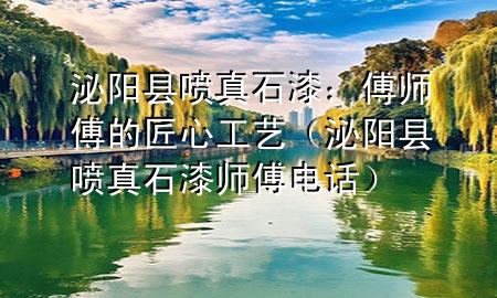 泌陽縣噴真石漆：傅師傅的匠心工藝（泌陽縣噴真石漆師傅電話）