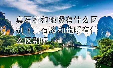 真石漆和地暖有什么區(qū)別（真石漆和地暖有什么區(qū)別呢）