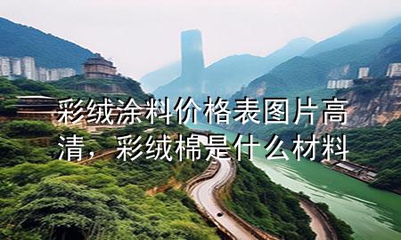 彩絨涂料價(jià)格表圖片高清，彩絨棉是什么材料