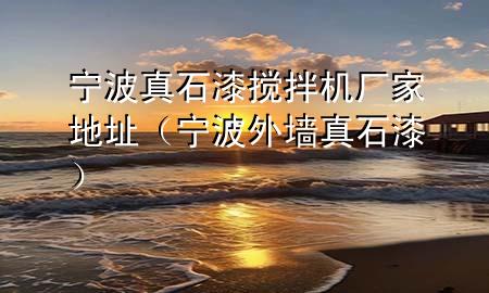 寧波真石漆攪拌機廠家地址（寧波外墻真石漆）