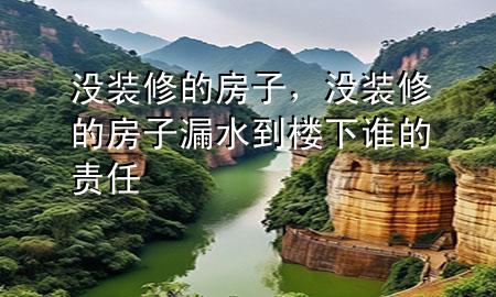 沒裝修的房子，沒裝修的房子漏水到樓下誰的責(zé)任