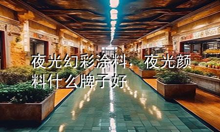 夜光幻彩涂料，夜光顏料什么牌子好