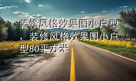 裝修風格效果圖小戶型，裝修風格效果圖小戶型80平方米