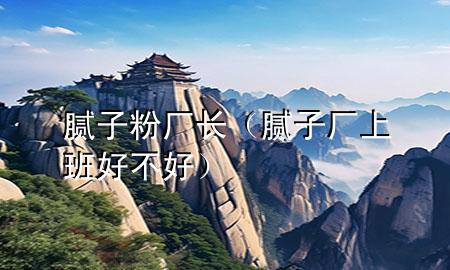 膩子粉廠長（膩子廠上班好不好）