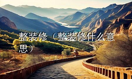 整裝修（整裝修什么意思）