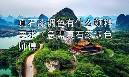 真石漆調色有什么顏料要求（急需真石漆調色師傅）
