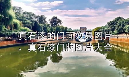 真石漆的門面效果圖片，真石漆門牌圖片大全